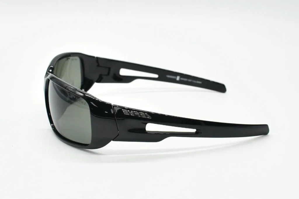 Eyres CHILLI Shiny Black Frame Polarised Grey Lens