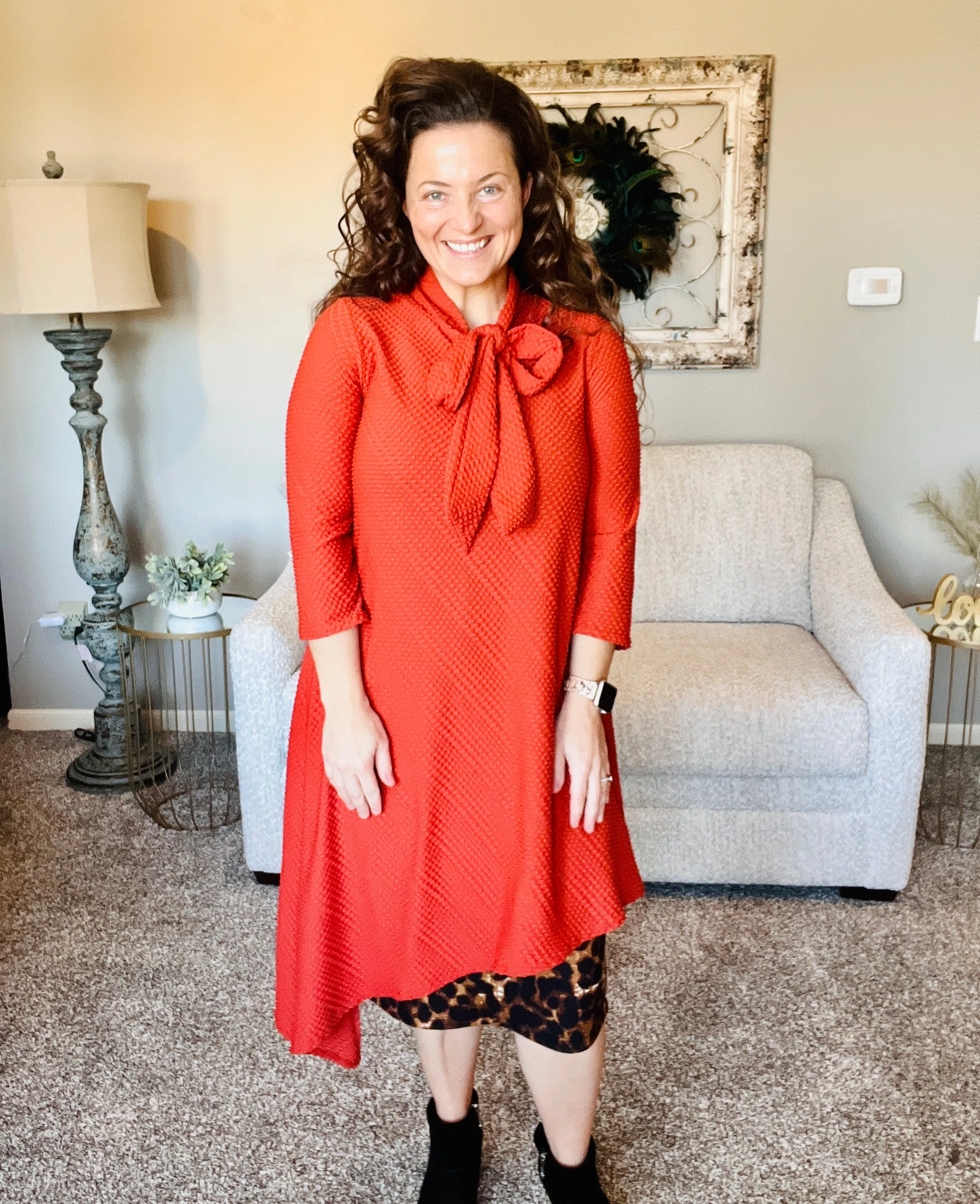 Flash of Style Tunic- Burnt Orange