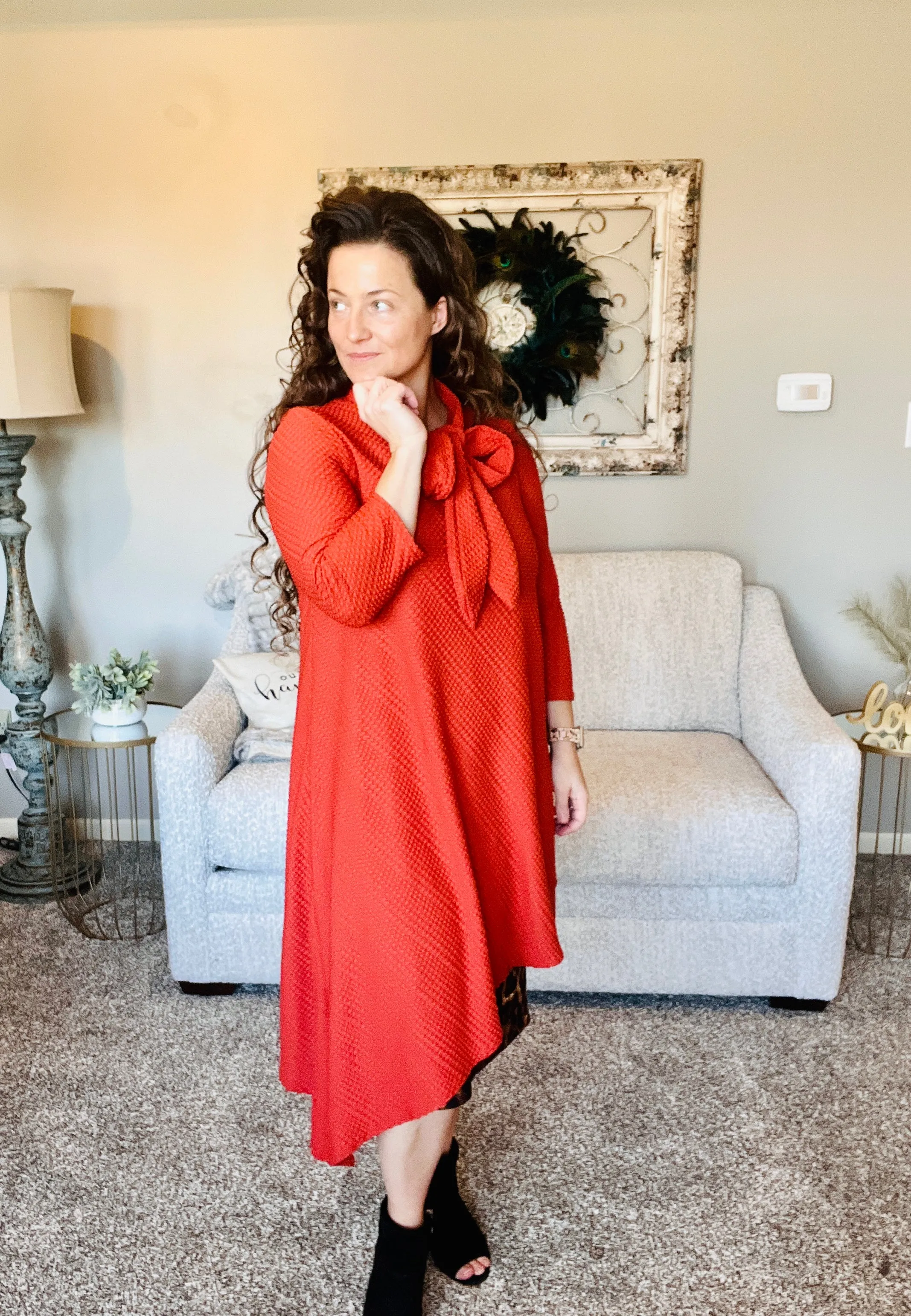 Flash of Style Tunic- Burnt Orange