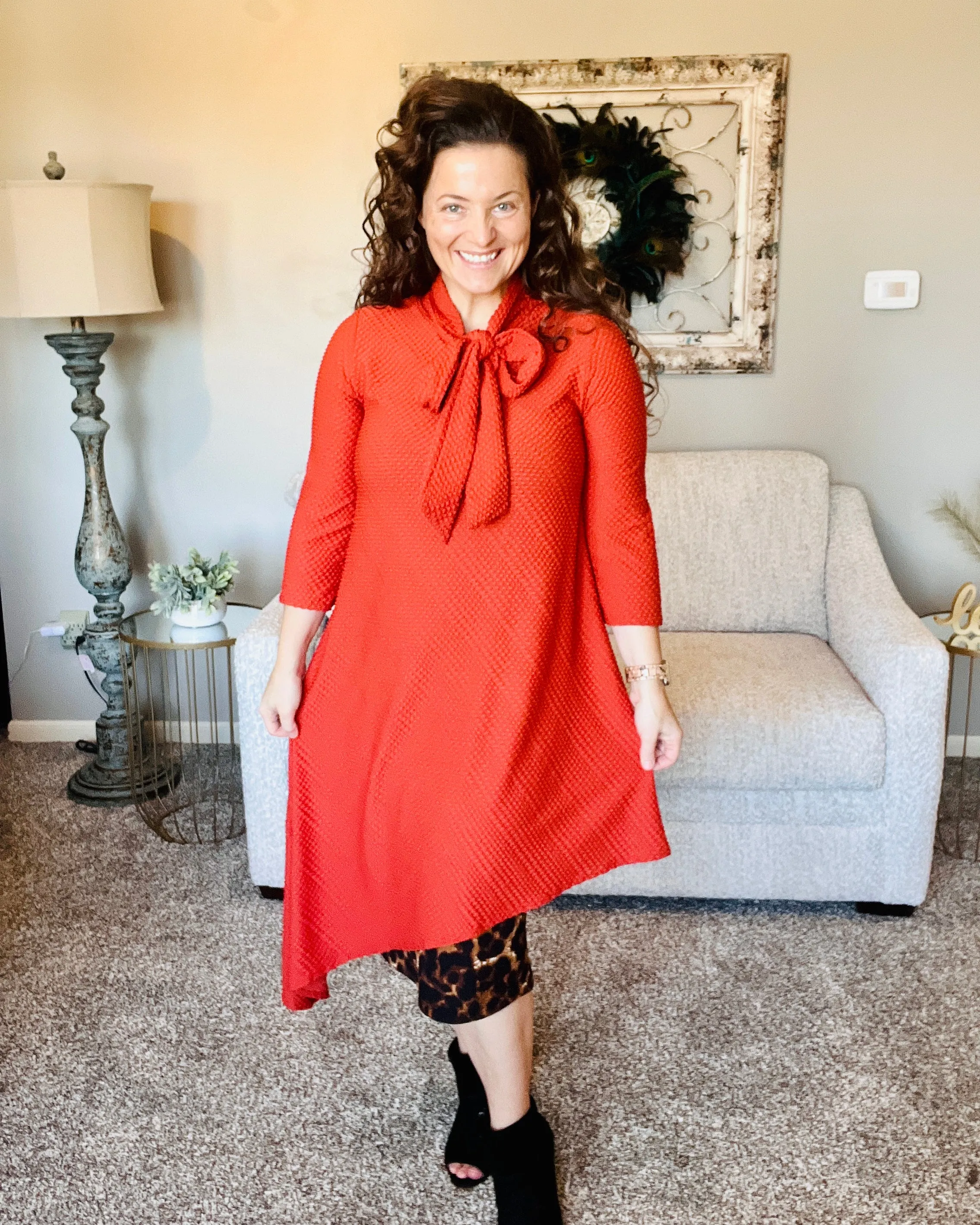 Flash of Style Tunic- Burnt Orange