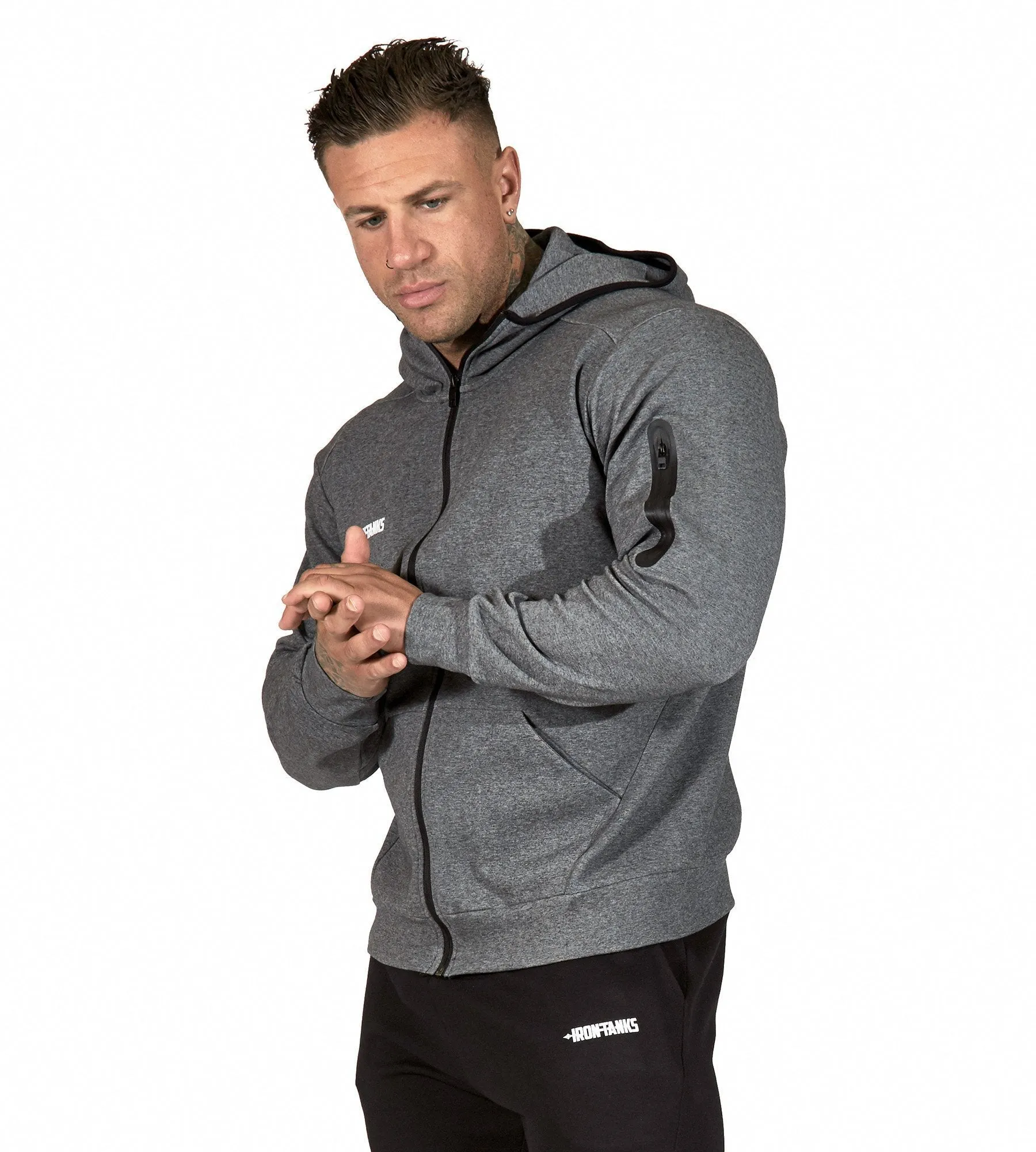 Fusion Zipper Hoodie II - Carbon Grey