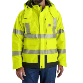 High-Visibility Waterproof Loose Fit Heavyweight Insulated Class 3 Jacket | Brite Lime