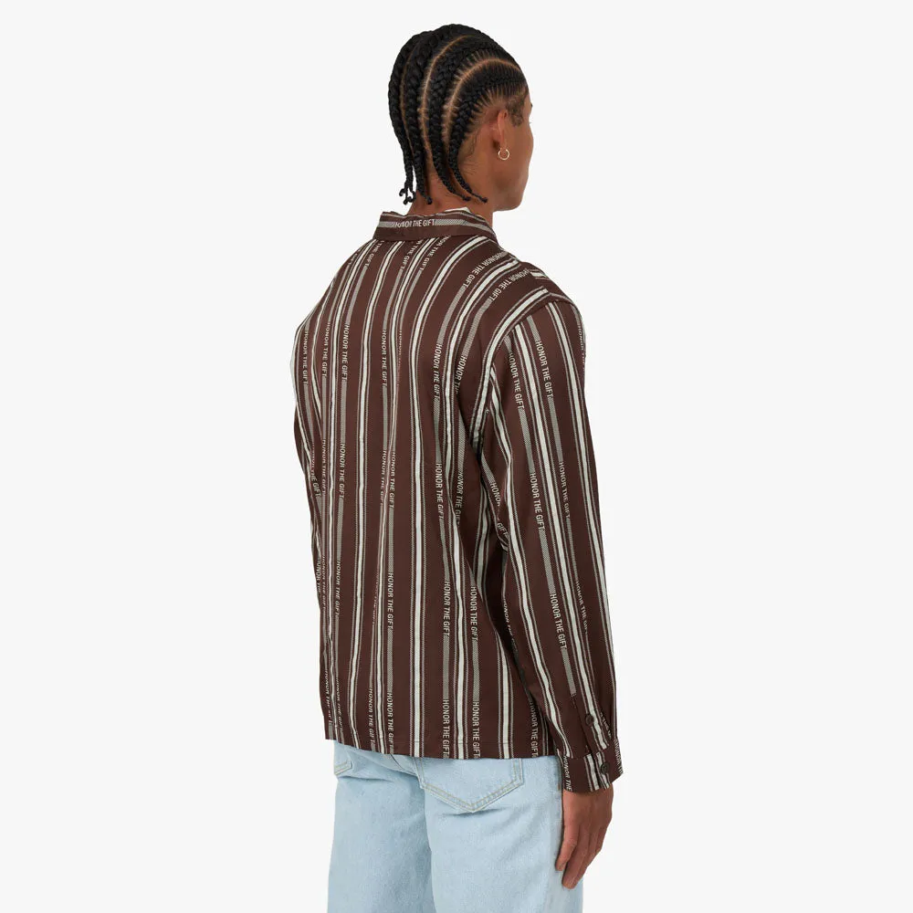 Honor The Gift Honor Stripe Long Sleeve Henley / Brown