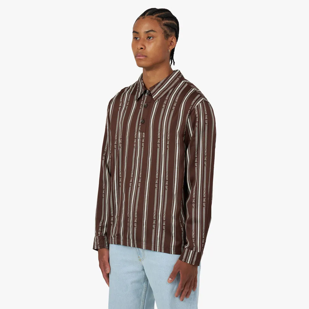 Honor The Gift Honor Stripe Long Sleeve Henley / Brown