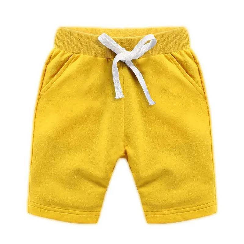 Hot Sale Baby Clothing Boys High Quality Colorful Shorts Summer Fashion Cotton Trousers Kids Solid Beach Shorts Children's Pants