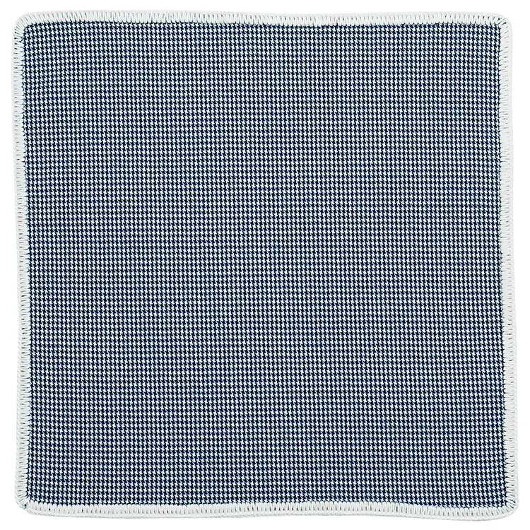 Houndstooth Mezzanotte with White Signature Border