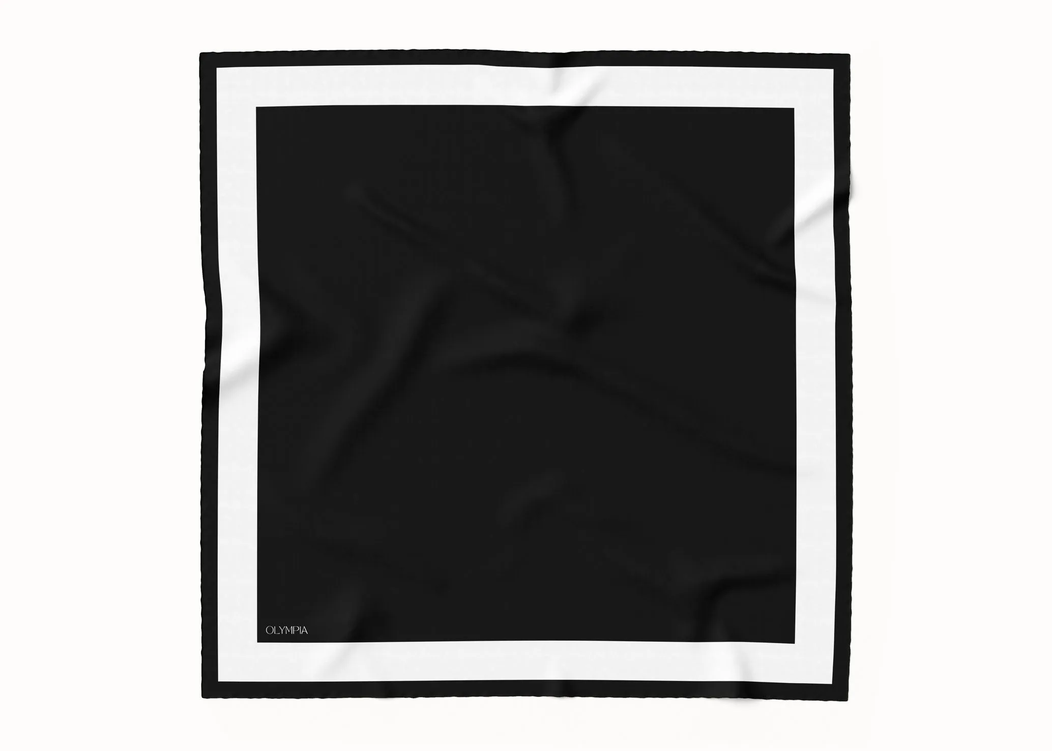 Imelda Ebony/Chalk Silk Scarf - 89x89cm - Imperfect