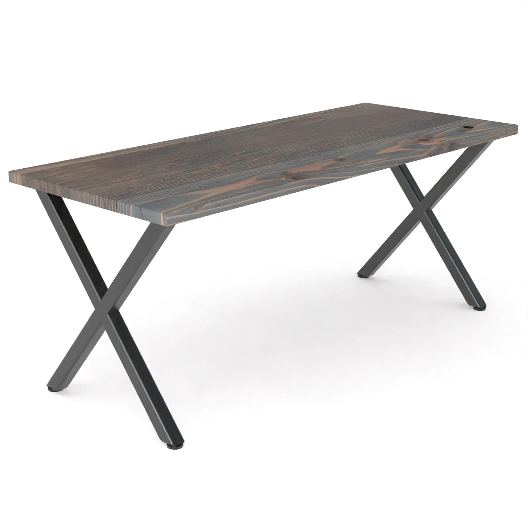 Industrial Modern X Frame Reclaimed Wood Desk