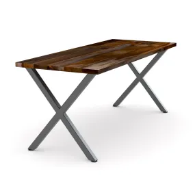 Industrial Modern X Frame Reclaimed Wood Desk