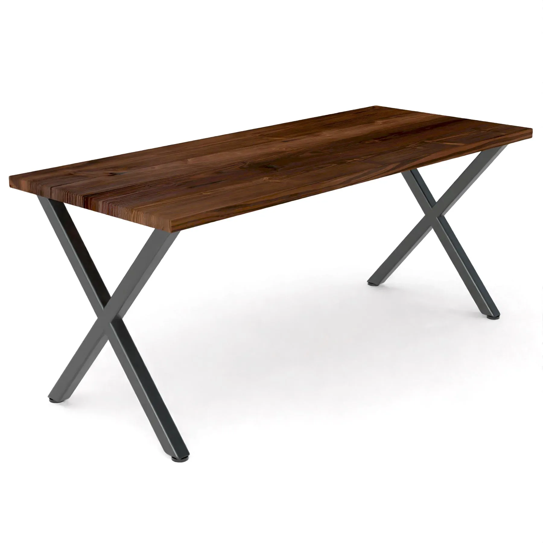 Industrial Modern X Frame Reclaimed Wood Desk