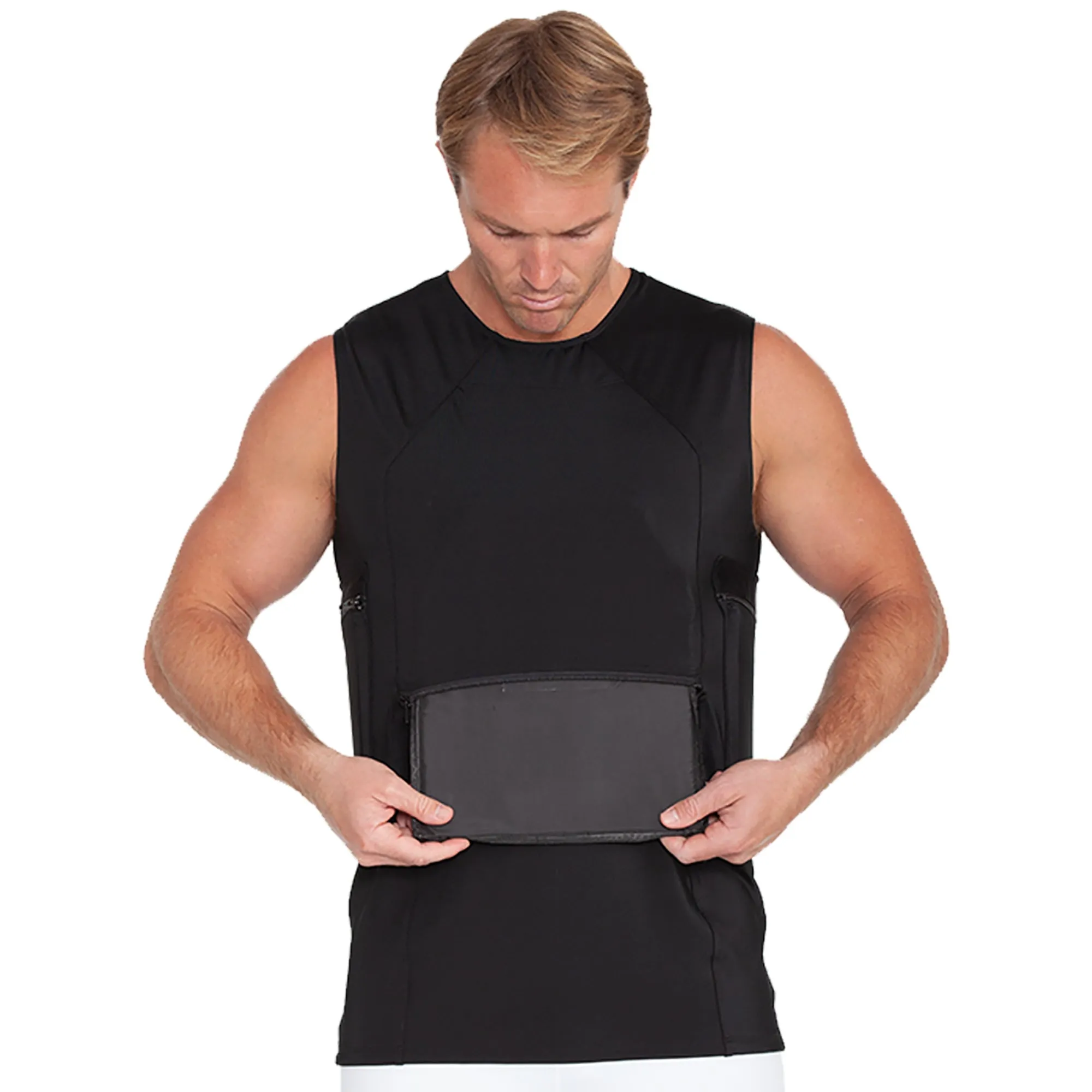 I.S.Pro Tactical Compression 4 Zip pocket Carrier Crew Tank 1CC02N1