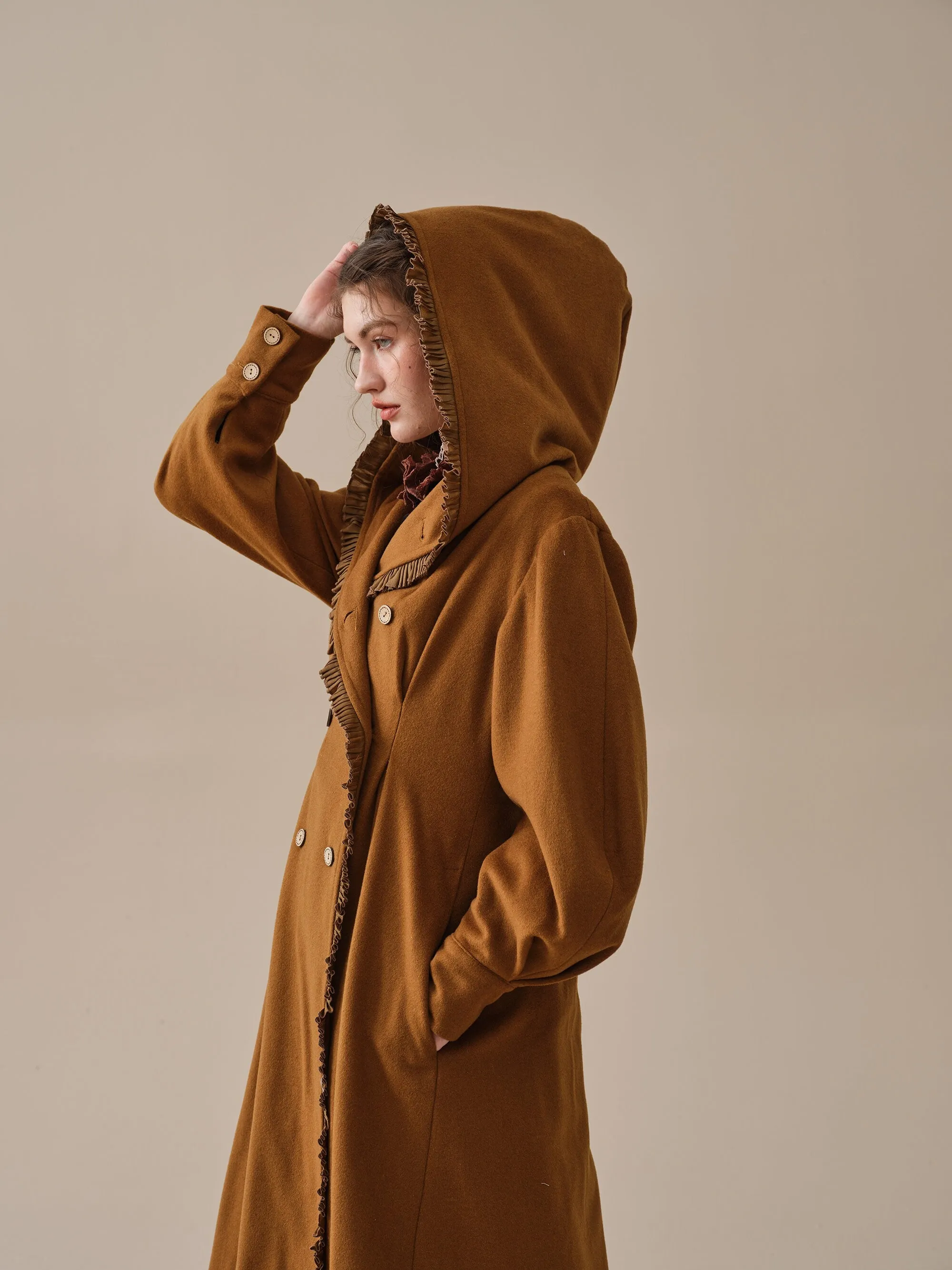 Jacques 25| long hooded victorian coat (100% wool)