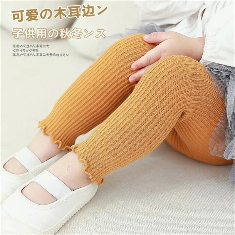 Kid Girls Leggings  Winter Warm Pantyhose Cotton Infant Baby Toddler Newborn Boys Solid Casual Stockings Children For 0-5Years