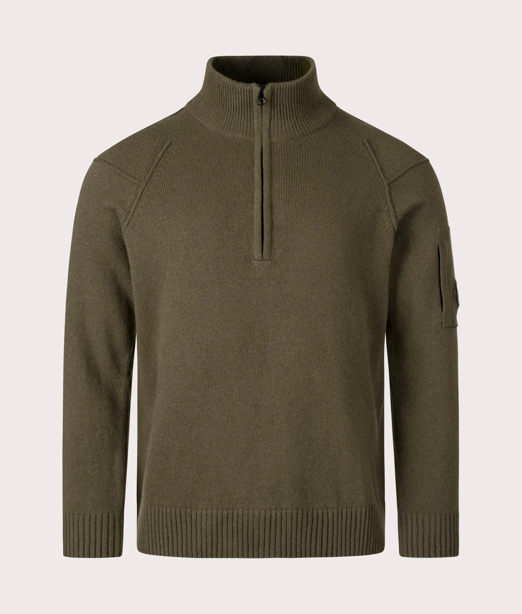 Lambswool Quarter Zip Knitted Jumper