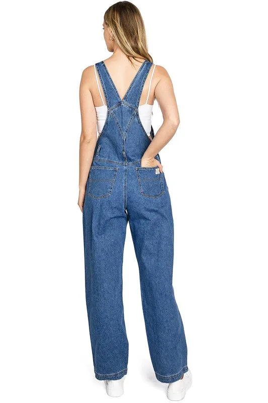 Lana Roux 90s Utility Twill Overalls Medium Denim