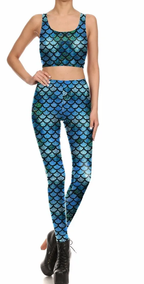 Leggings: Fish Scales Pattern