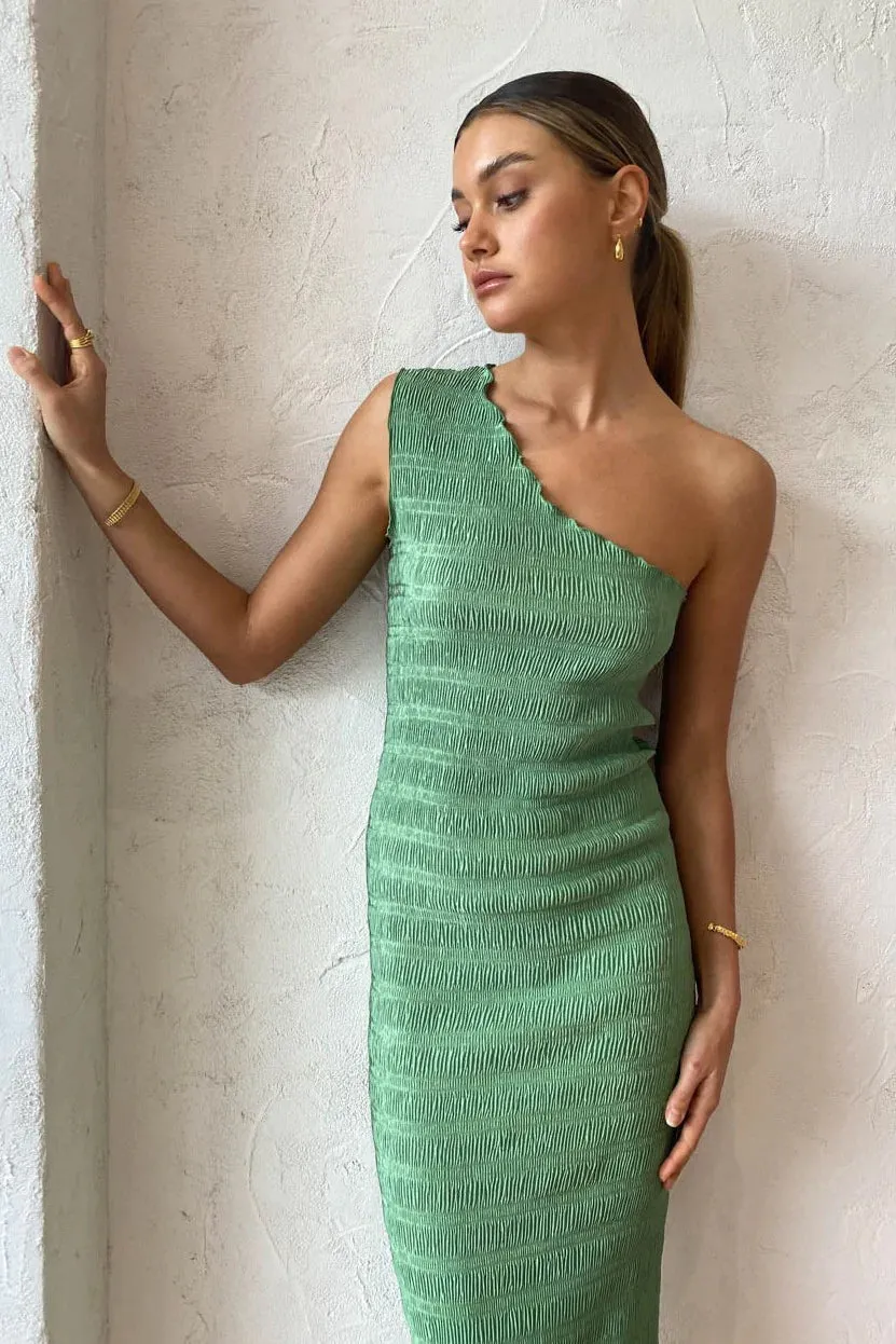 L'idée Soirée Gigi Smocking Gown - Sea Green