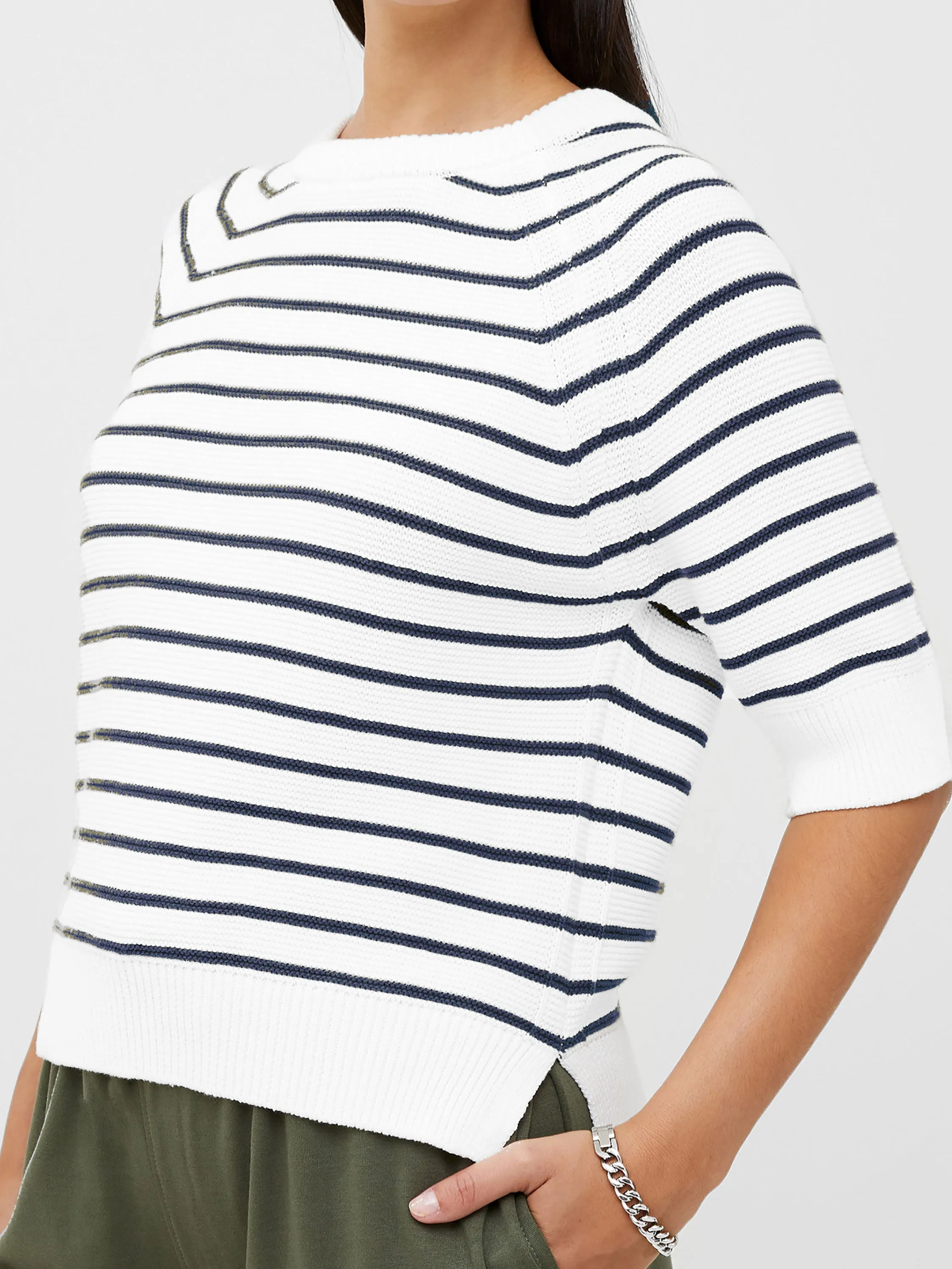 Lily Mozart Stripe Short Sleeve Jumper