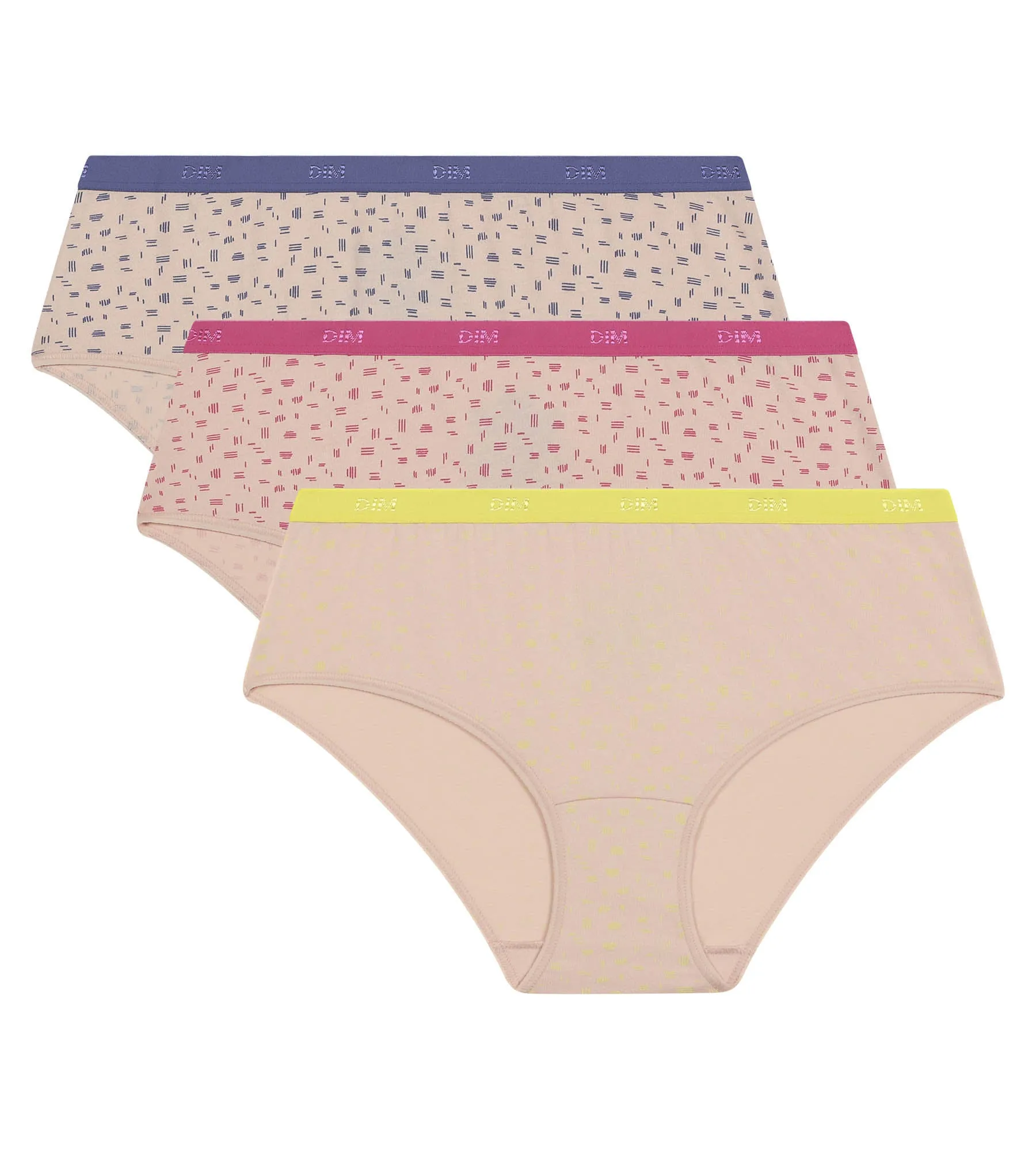 Lot de 3 boxers en coton stretch aux motifs Fluos Les Pockets