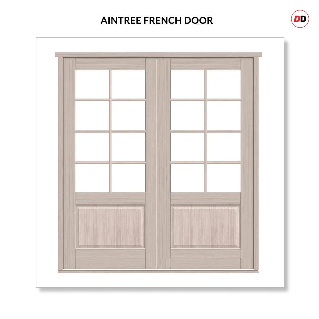 Made to Measure External Aintree Traditional French Doors - 57mm Thick, Six Colour Options - Double Glazing