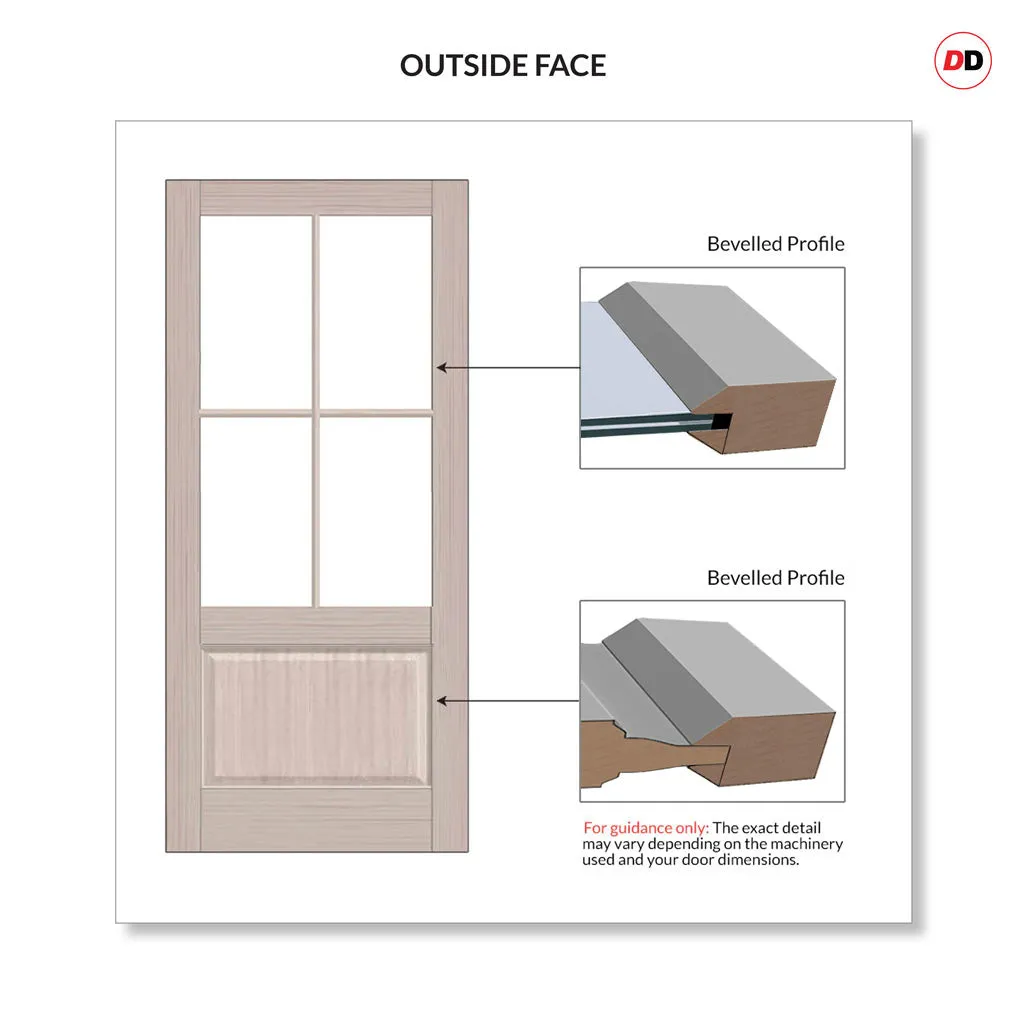 Made to Measure External Ascot Traditional French Doors - 57mm Thick, Six Colour Options - Double Glazing