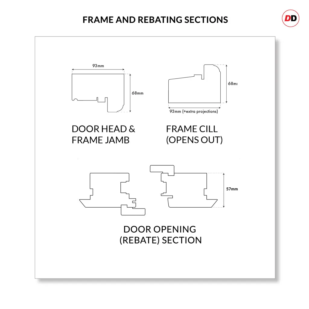 Made to Measure External St Andrew Heritage French Doors - 57mm Thick, Six Colour Options - Double Glazing