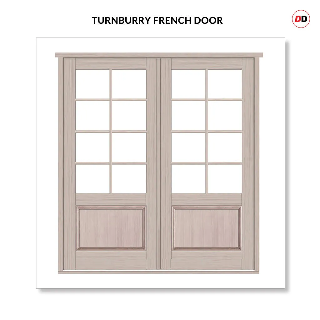 Made to Measure External Turnberry Heritage French Doors - 57mm Thick, Six Colour Options - Double Glazing