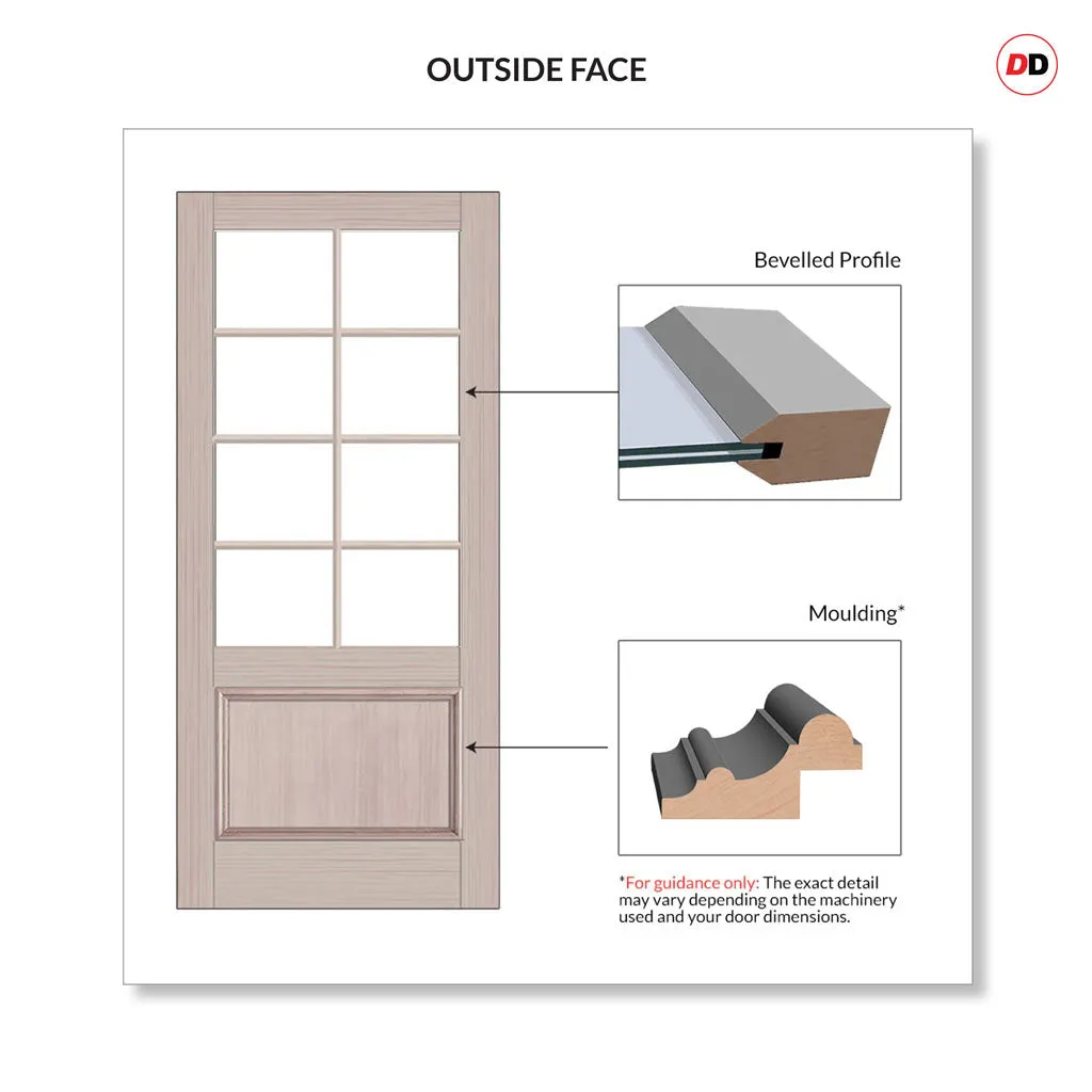 Made to Measure External Turnberry Heritage French Doors - 57mm Thick, Six Colour Options - Double Glazing