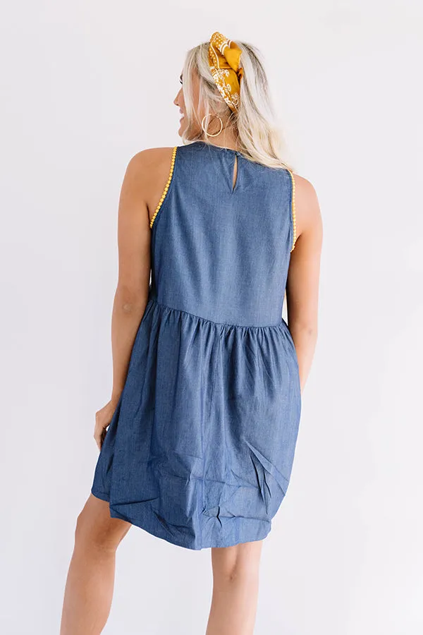 Margs In Milan Embroidered Chambray Dress