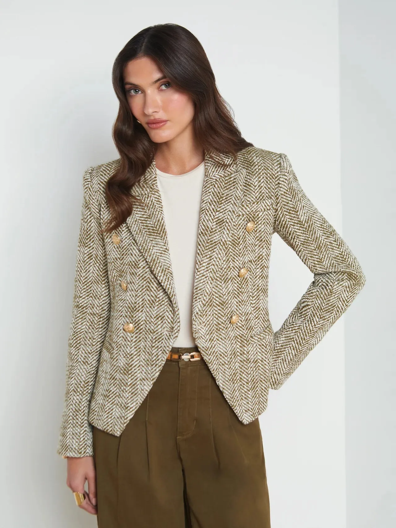 Marie Herringbone Blazer