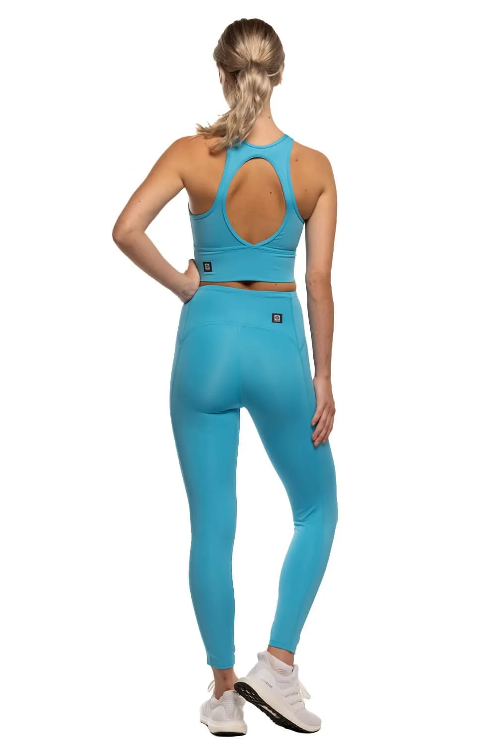 Maya 7/8 Leggings - Cyan Blue