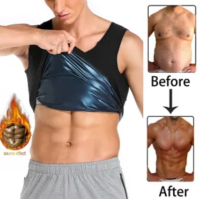 Men Sweat Sauna Body Shaper Vest Waist Trainer Slimming Tank Top