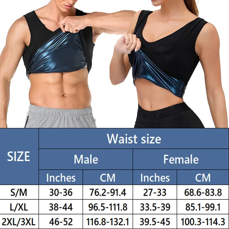 Men Sweat Sauna Body Shaper Vest Waist Trainer Slimming Tank Top