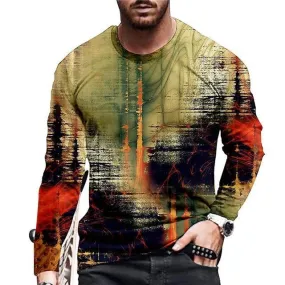 Men's Clothing Long-sleeved Round Neck T-shirt