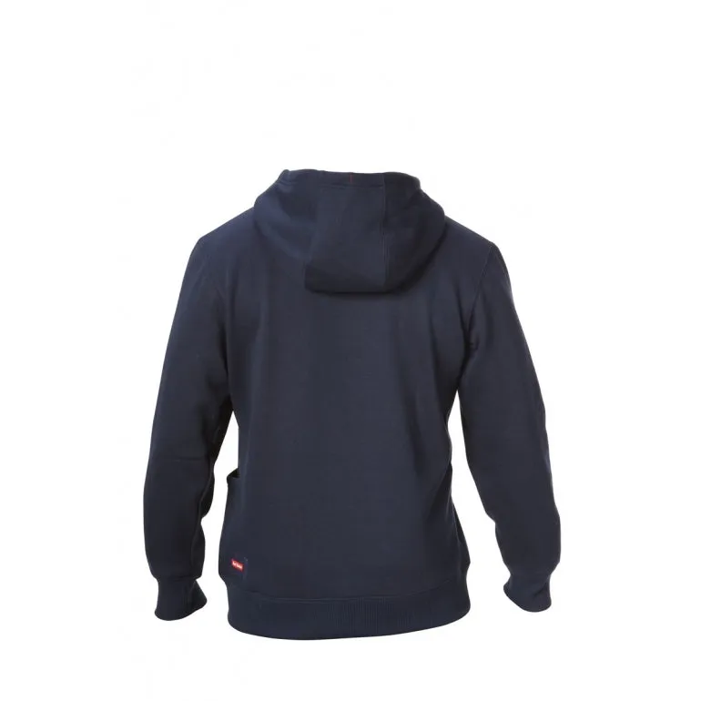 Mens Hard Yakka Brushed Fleece Hoodie Jumper Navy Y19326