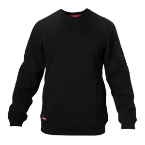 Mens Hard Yakka Fleece Crew Jumper Black