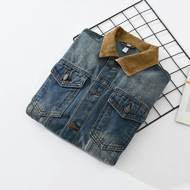 Men's or Youth Loose Casual Denim Coat