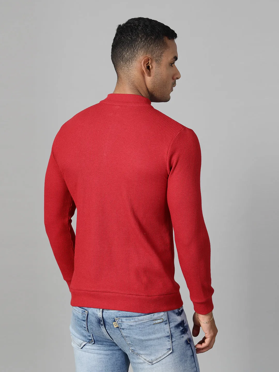 Men’s Zippered Cotton Henley T-shirt