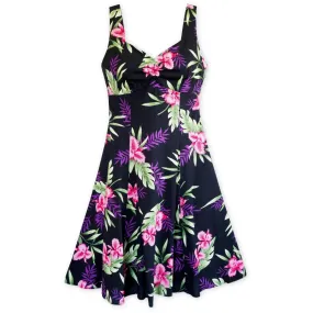 Midnight Black Molokini Hawaiian Dress