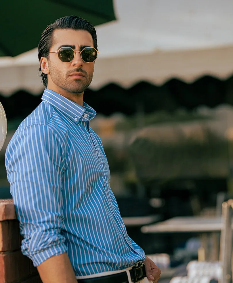 Modern Blue Stripes Shirt (Slim / Modern Fit)