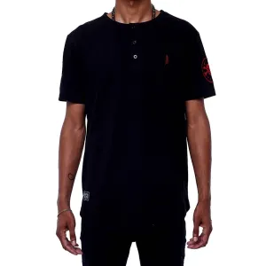 Narthex Round Bottom SS Henley Shirt Black