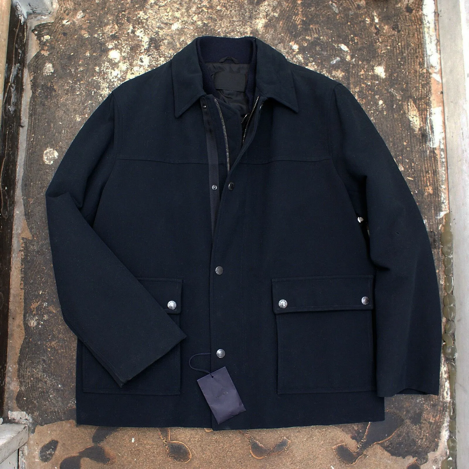 Navy Blue 2 in 1 Jacket With Detachable Vest