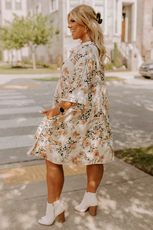 Never Looked Over Tunic Dress In Cream Curves