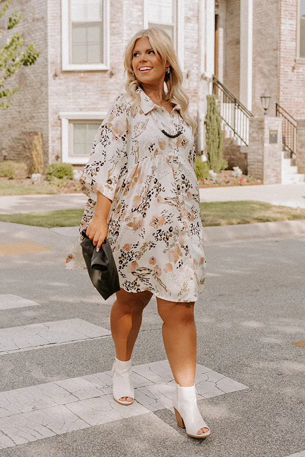 Never Looked Over Tunic Dress In Cream Curves