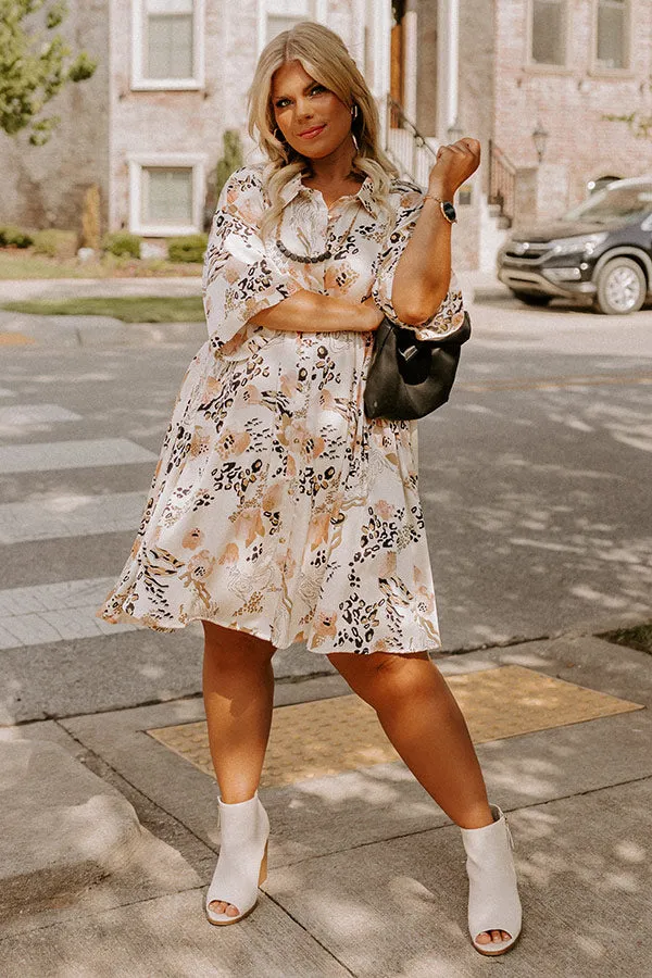 Never Looked Over Tunic Dress In Cream Curves