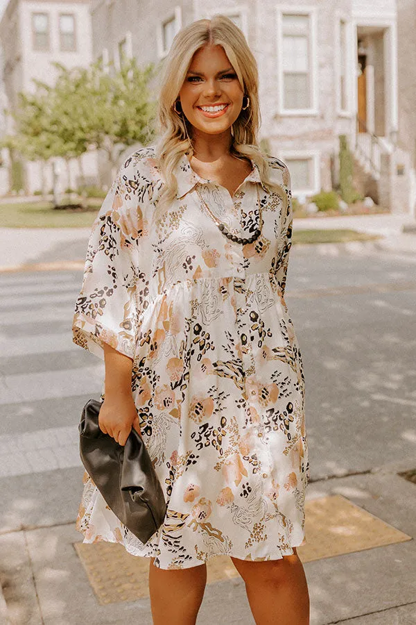 Never Looked Over Tunic Dress In Cream Curves