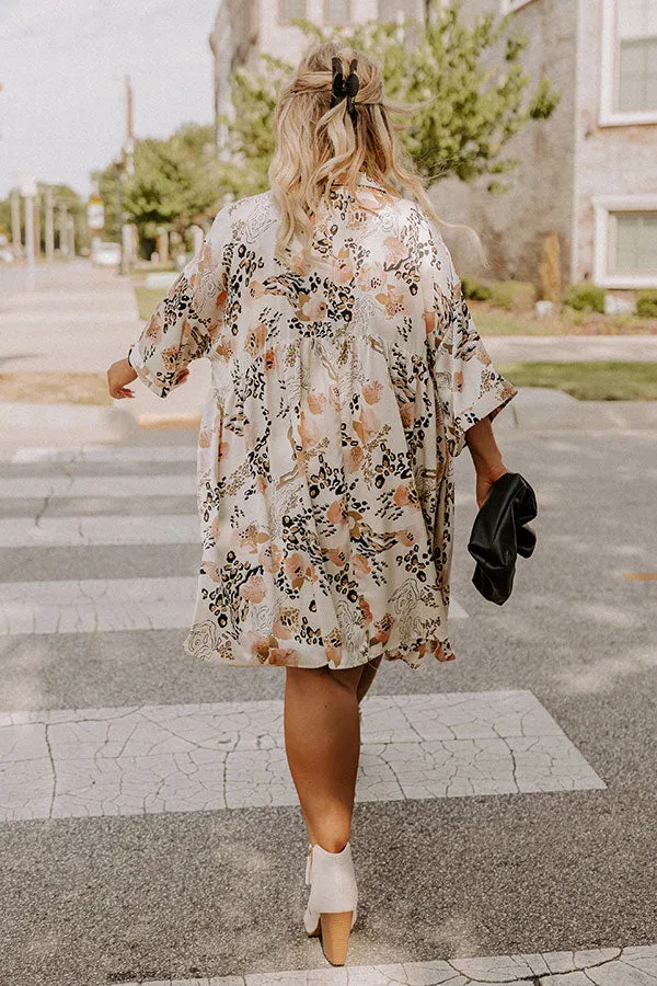 Never Looked Over Tunic Dress In Cream Curves