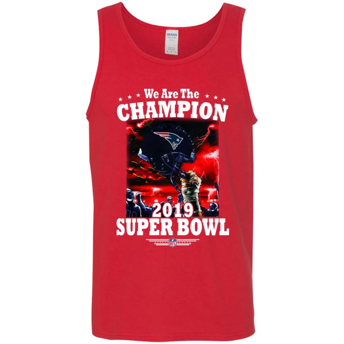 Nfl – New England Patriots We Are The Champion 2019 Super Bowl Football Men Cotton Tank