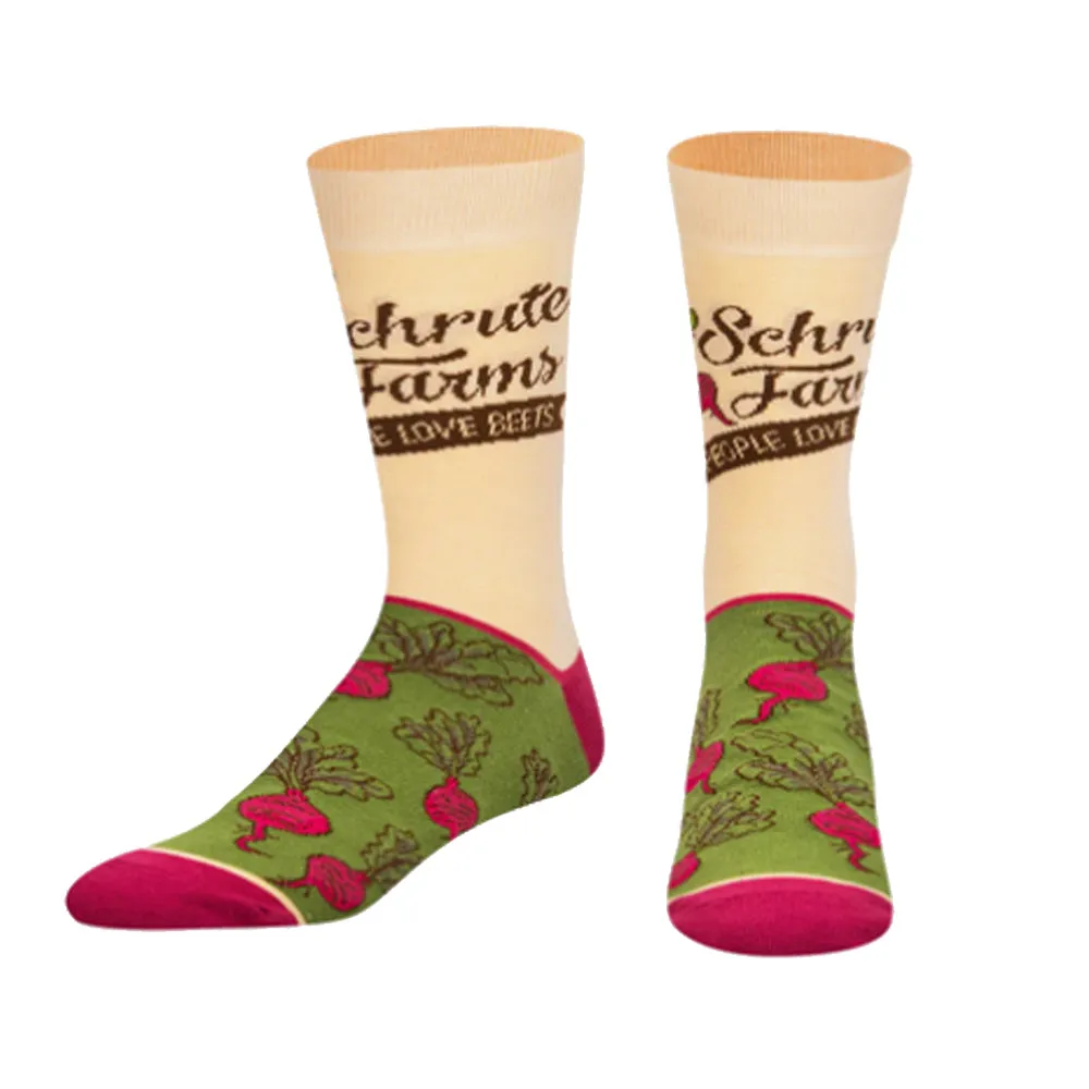 Odd Sox Men's Crew Socks - Schrute Farms (The Office)