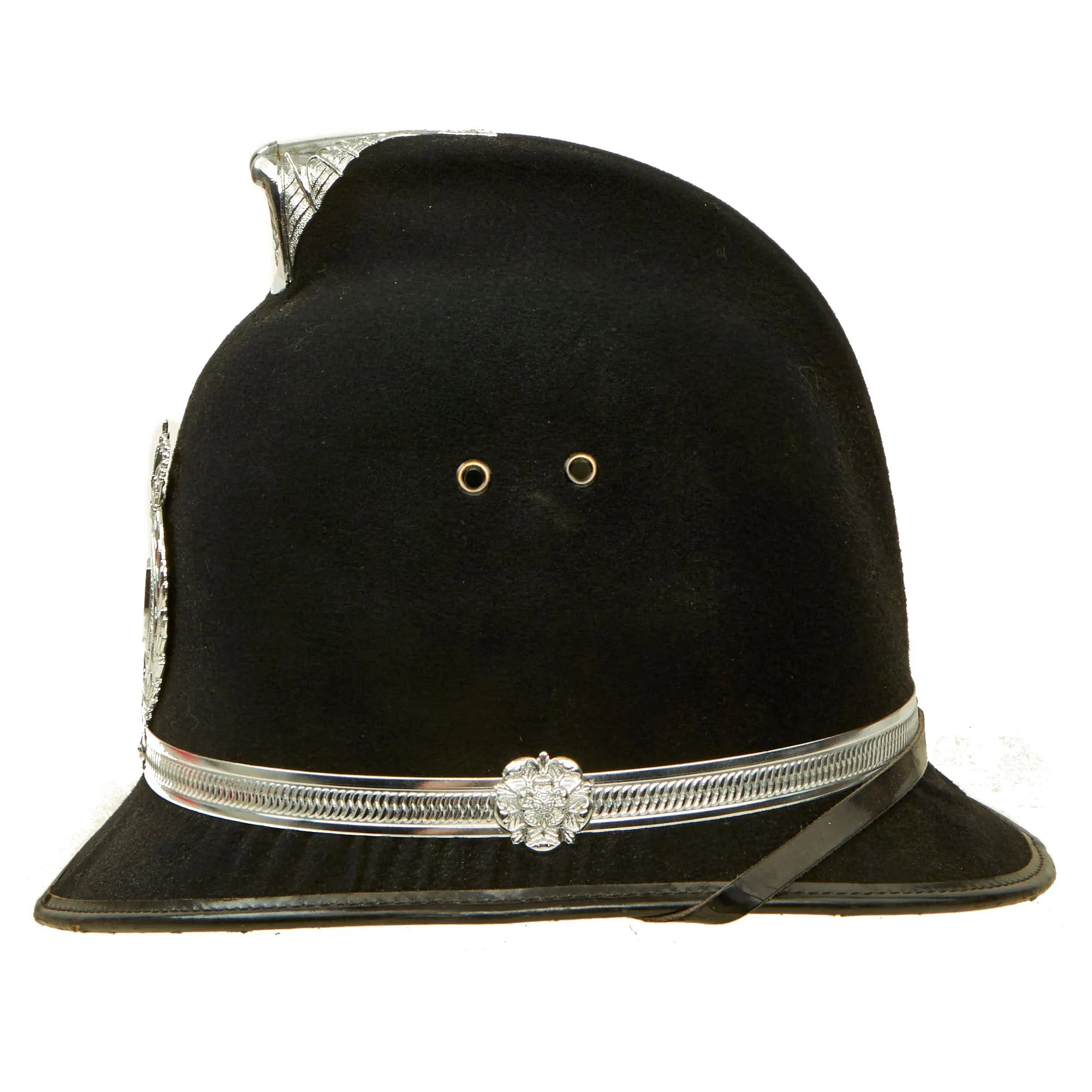 Original British Comb Top West Mercia Constabulary Bobby Helmet - Formerly Part the Yeoman Warders Club Collection